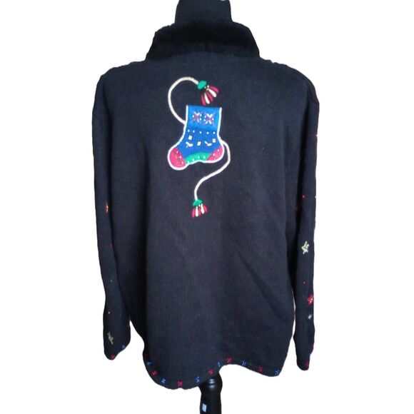 Designers Studio Originals Women's Size Large Zipper Up Cardigan - Vintage - Picture 2 of 8